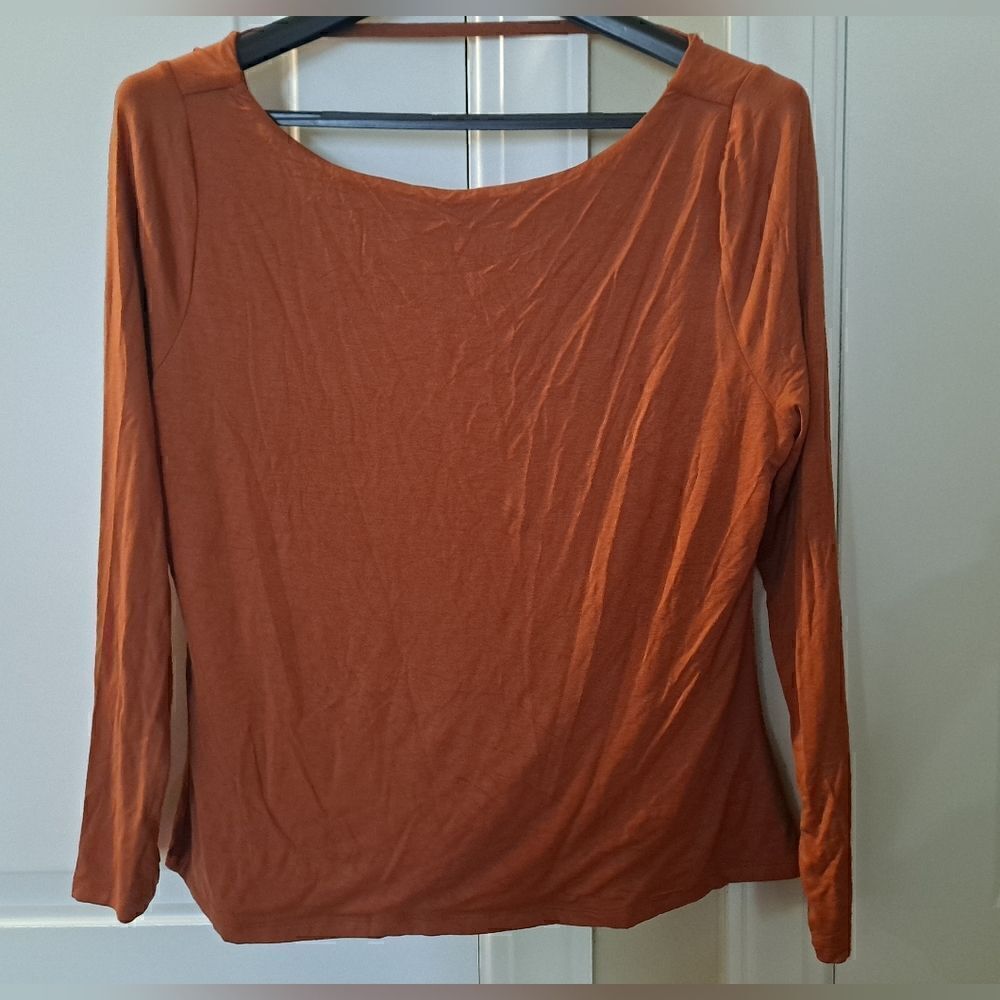 NWOT 1. State Long Sleeve Open Cowl Scoop Back with Cross Strap XXL - Picture 4 of 7